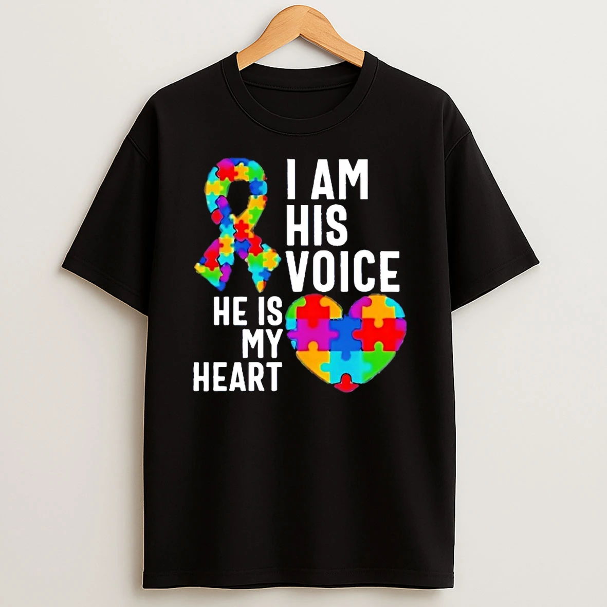 Autism I Am His Voice He Is My Heart Shirts