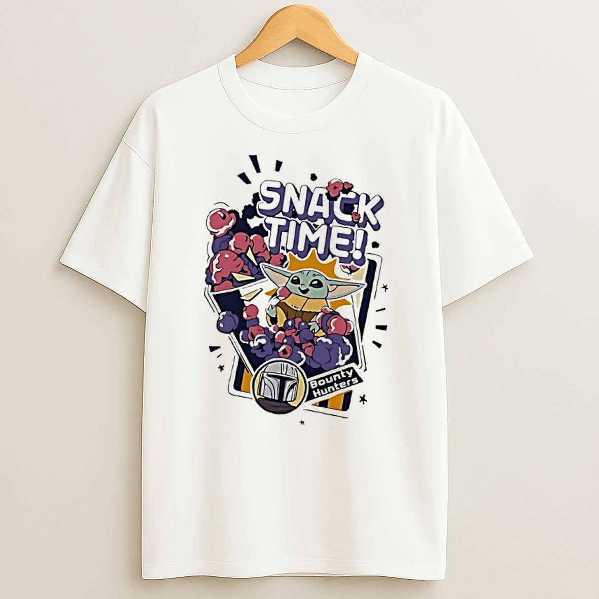 Baby Yoda Star Wars Snack Time Bounty Hunters Shirts