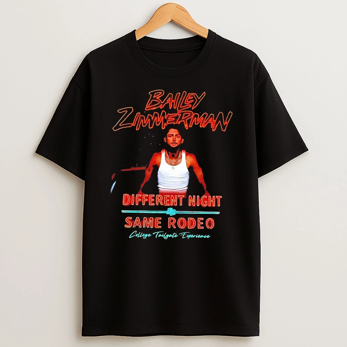 Bailey Zimmerman Different Night Same Rodeo Tour Shirts