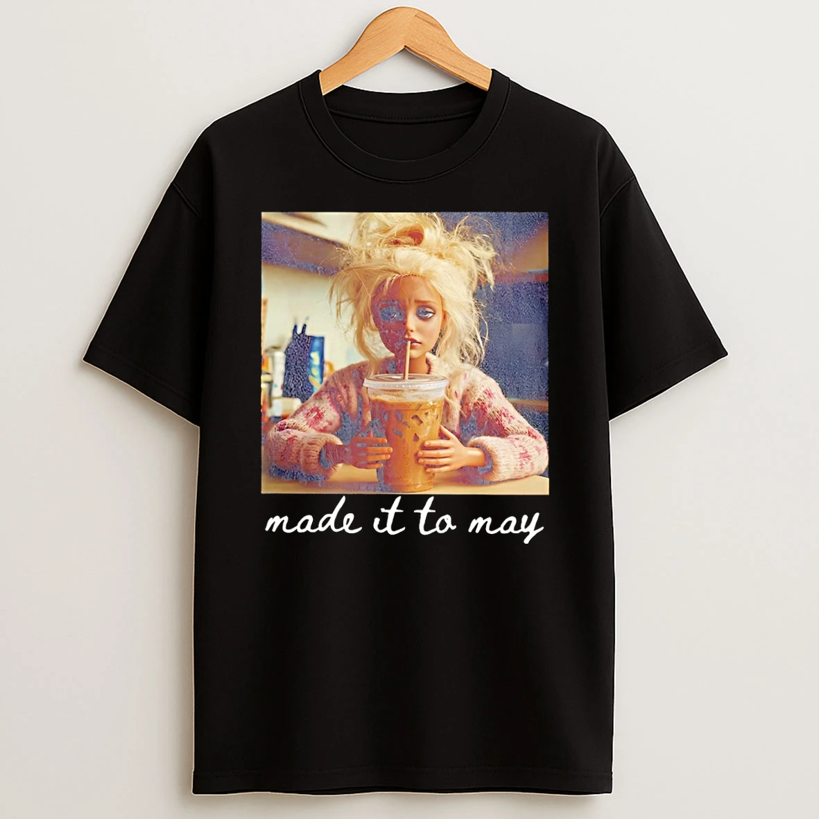 Barbie Doll Drinking Iced Coffee Made It To May Shirts