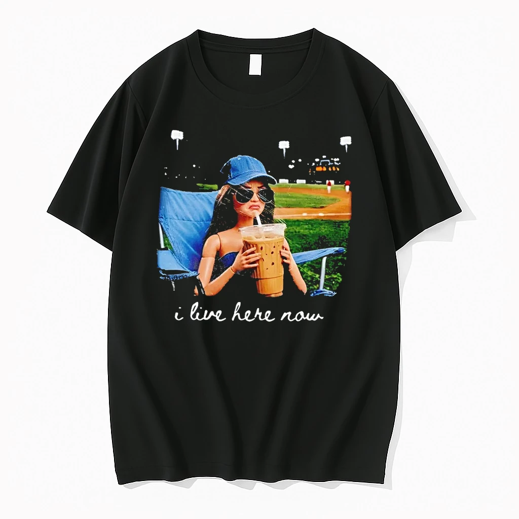 Barbie Drink Coffee Meme I Live Here Now Ballfield Dark Shirts