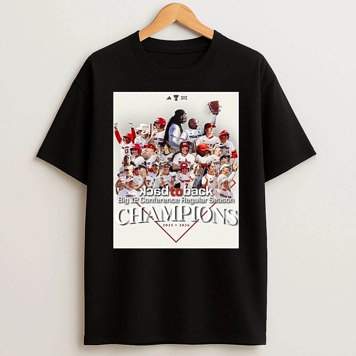 Best Texas Tech Softball Back To Back Big 12 Conference Regular Season Championships 2025 2026 Shirts