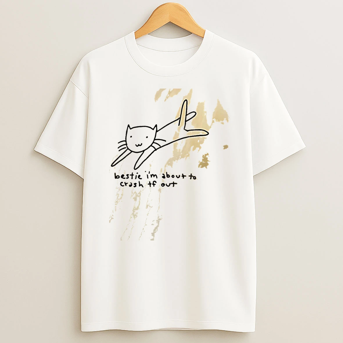 Bestie Im About To Crash Out Cat Drawing Shirts