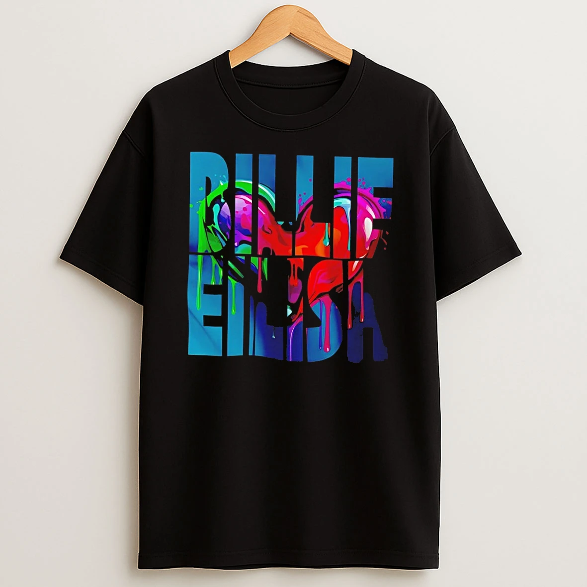 Billie Eilish Heart Paint Drip Shirts