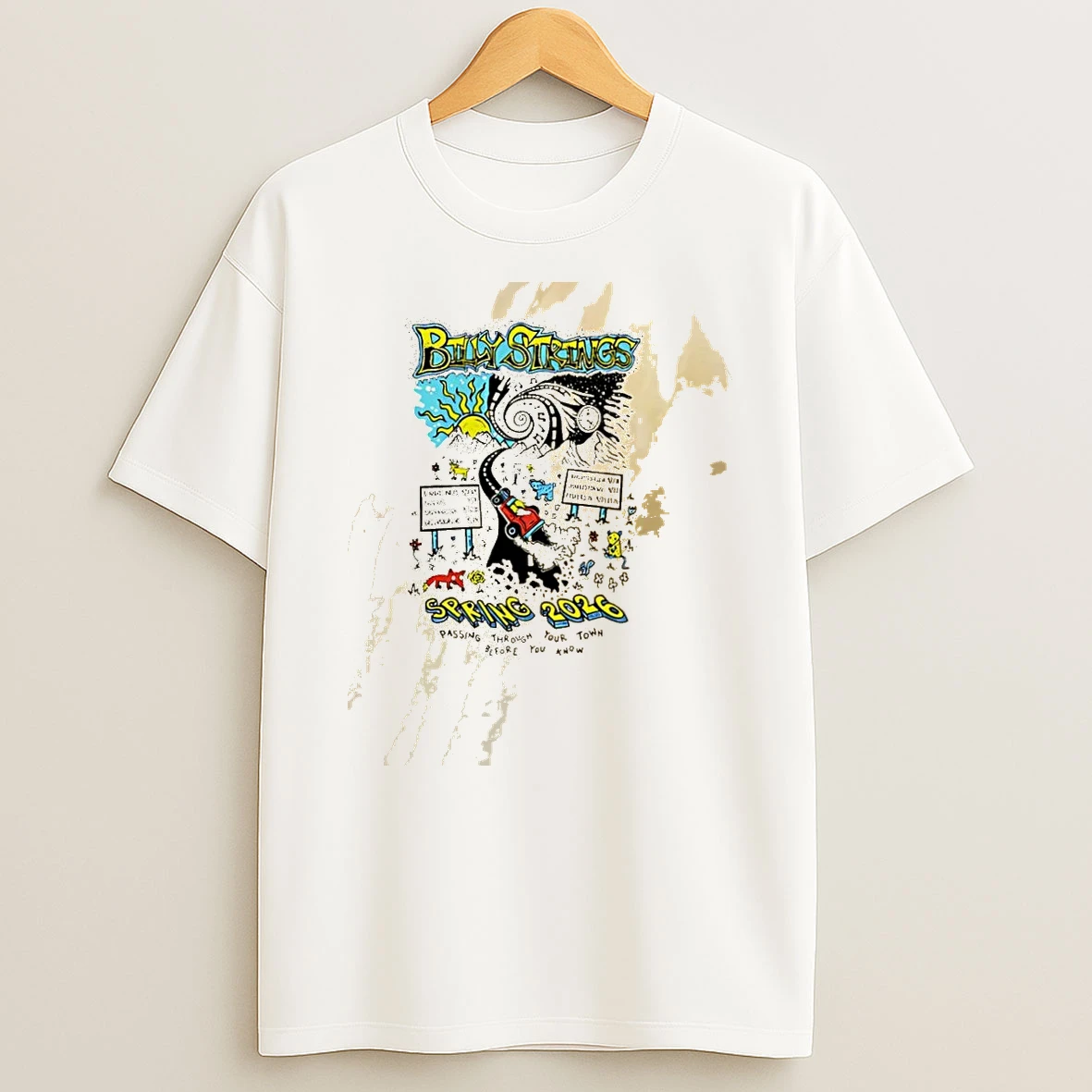 Billy Strings Spring Tour 2026 Highway Hypnosis Passing Through Your Town Shirts