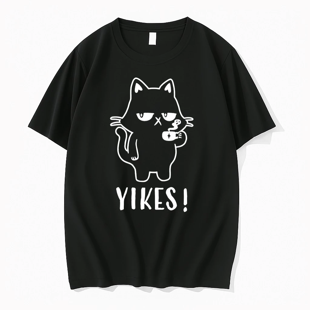 Black Cat Yikes Shirts