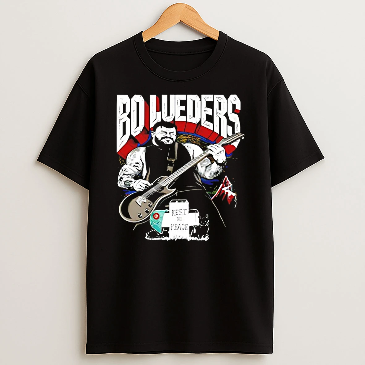 Bo Lueders Guitar Rest In Peace Vintage Shirts