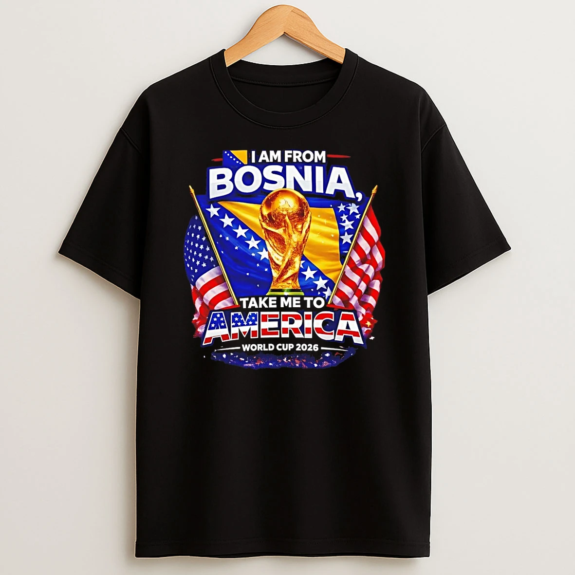 Bosnia Usa World Cup 2026 I Am From Bosnia American Flag Shirts