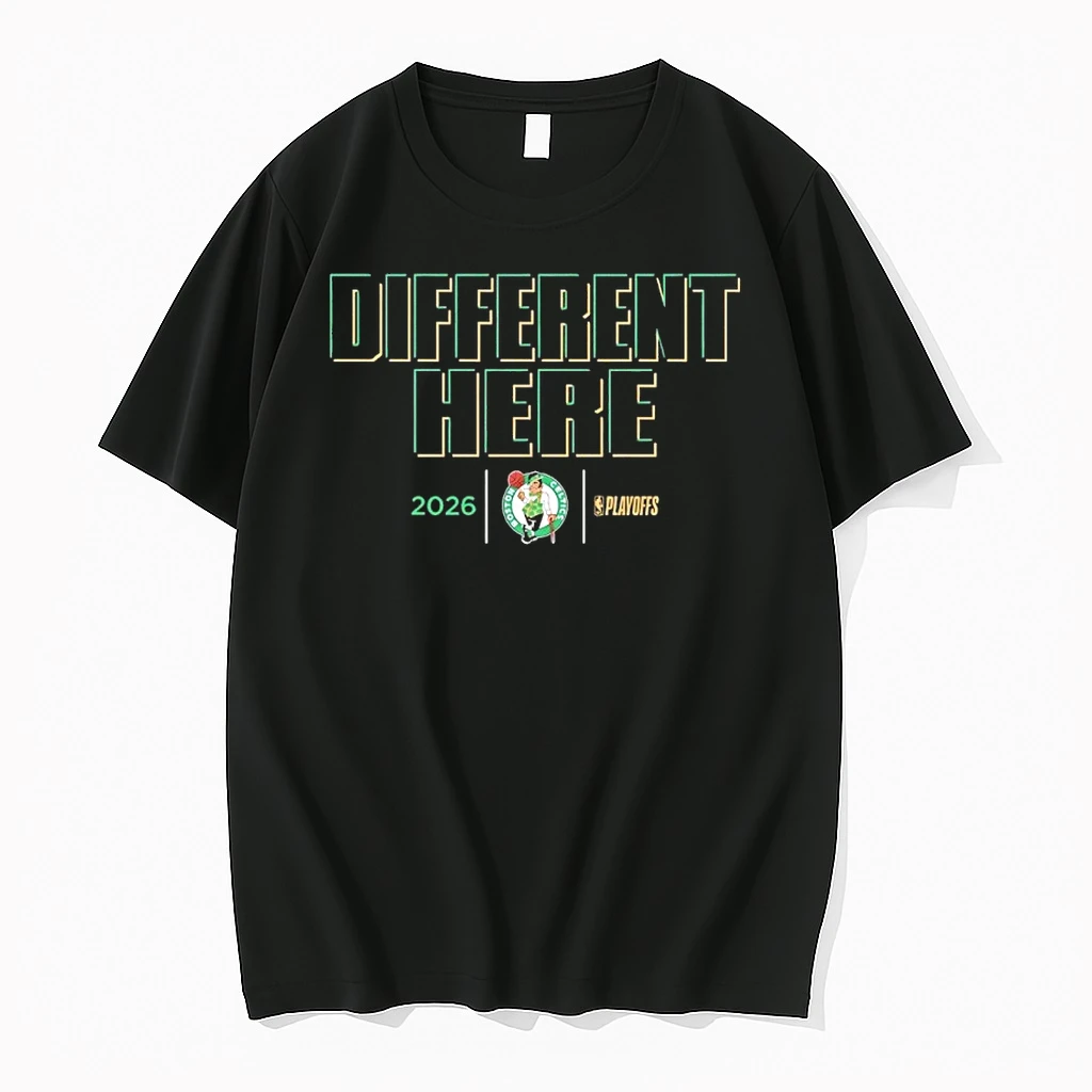 Boston Celtics Different Here 2026 Nba Playoffs Shirts