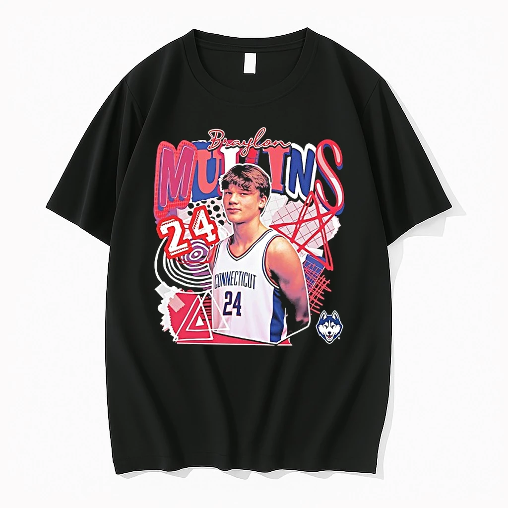 Braylon Mullins 24 Uconn Huskies Mens Basketball Collage Shirts