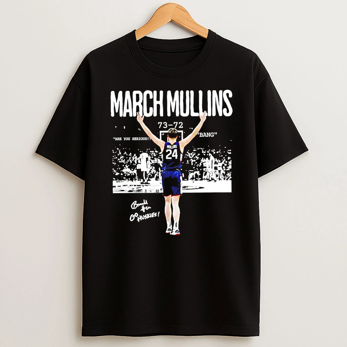 Braylon Mullins Uconn Huskies Basketball 73 72 Vs Duke Go Huskies Ncaa 2026 Shirts