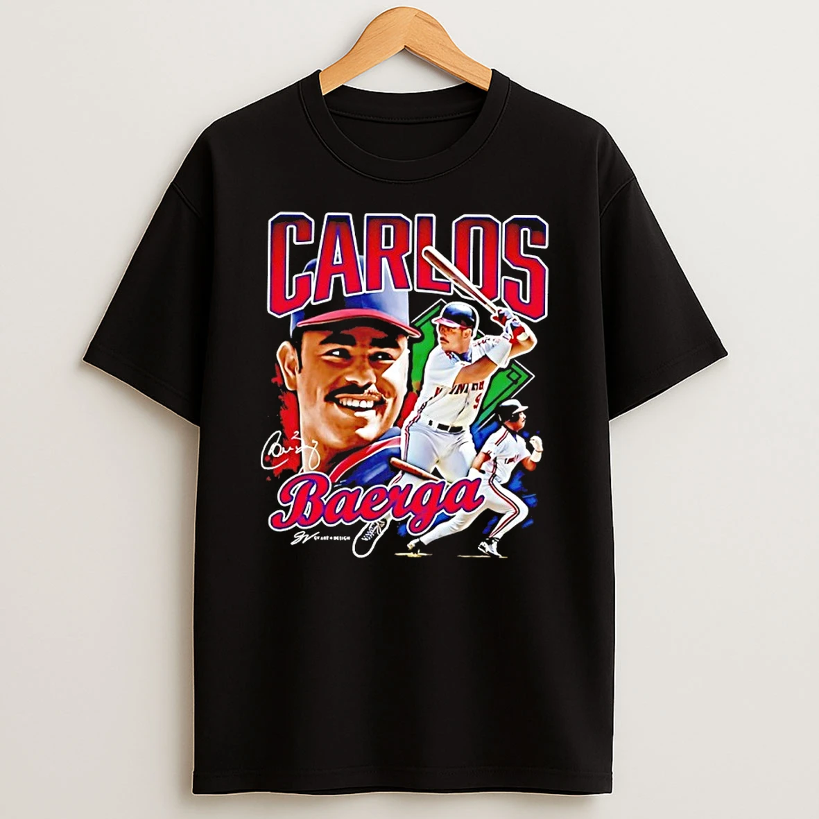 Carlos Baerga Cleveland Indians Baseball Player Collage Vintage Shirts