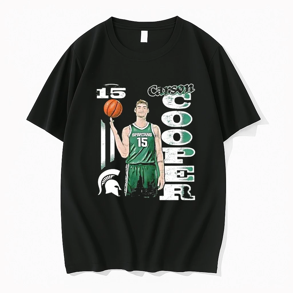 Carson Cooper 15 Michigan State Spartans Illustrated Shirts