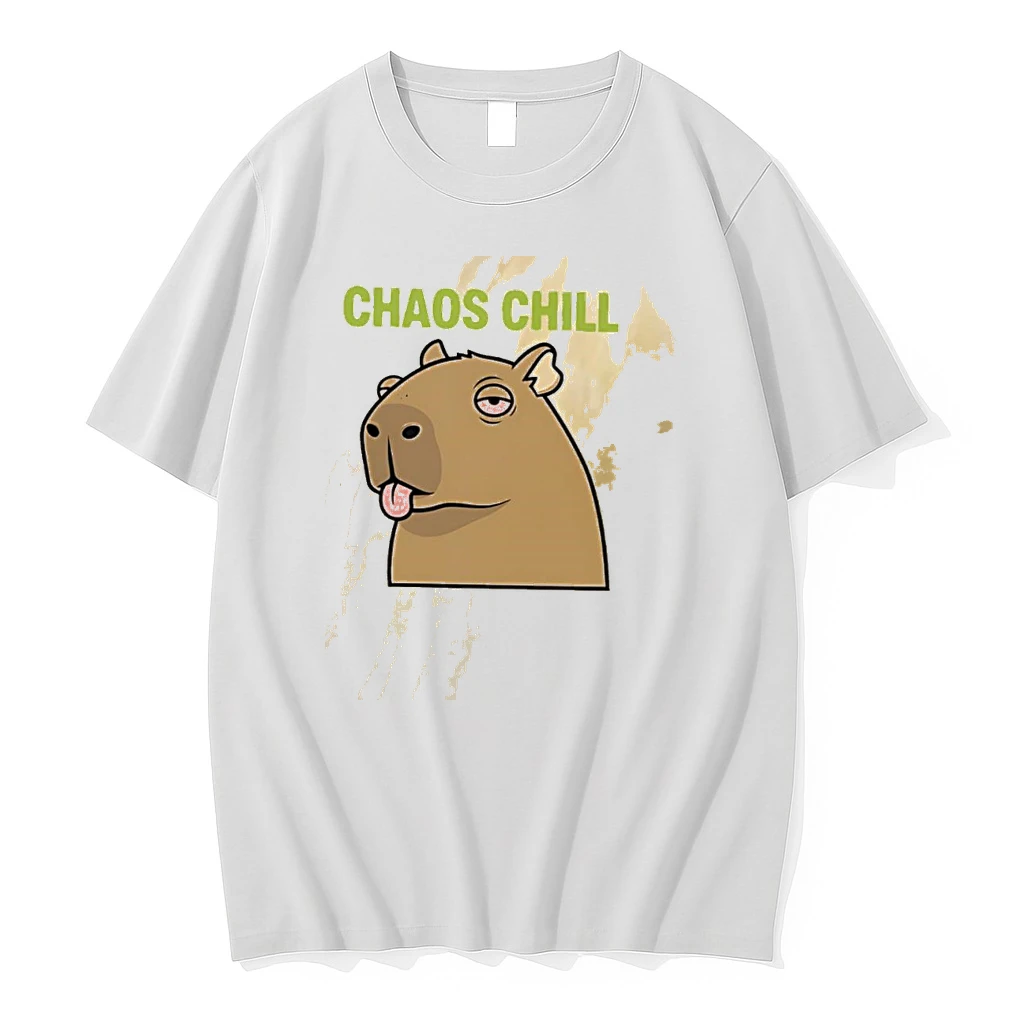 Chaos Chill Funny Capybara Meme Shirts