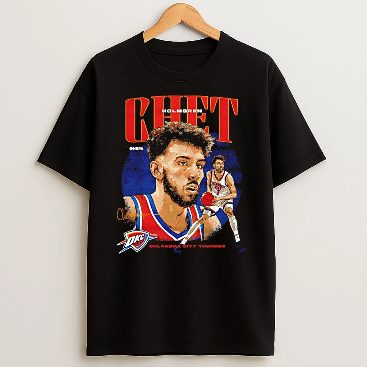 Chet Holmgren Oklahoma City Thunder Basketball Nba Signature Vintage Shirts