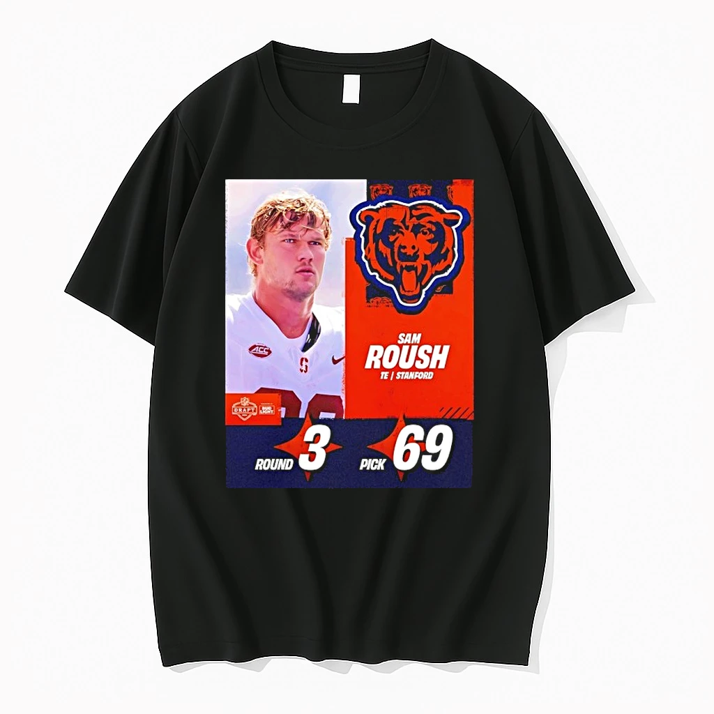 Chicago Bears Sam Roush 2026 Nfl Draft Graphic Shirts