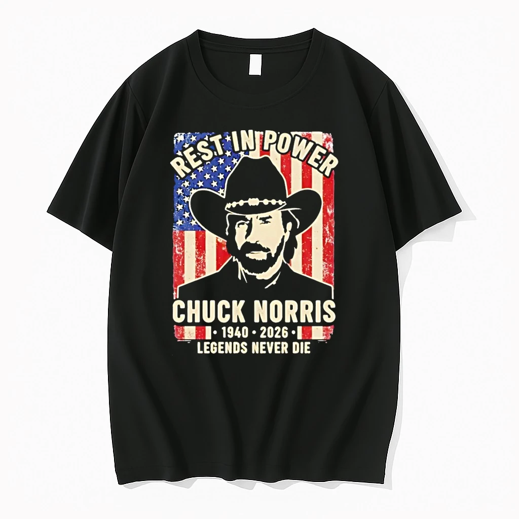 Chuck Norris Rest In Power Western Legend Never Die Patriotic Cowboy Shirts