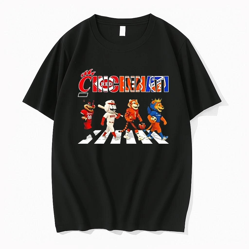 Cincinnati City Sports Mascots Abbey Road Shirts