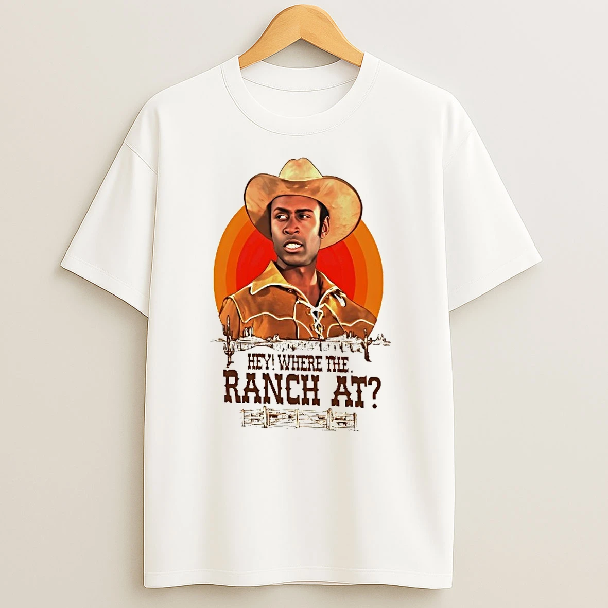 Cleavon Little Cowboy Blazing Saddles Hey Where The Ranch At Vintage Shirts