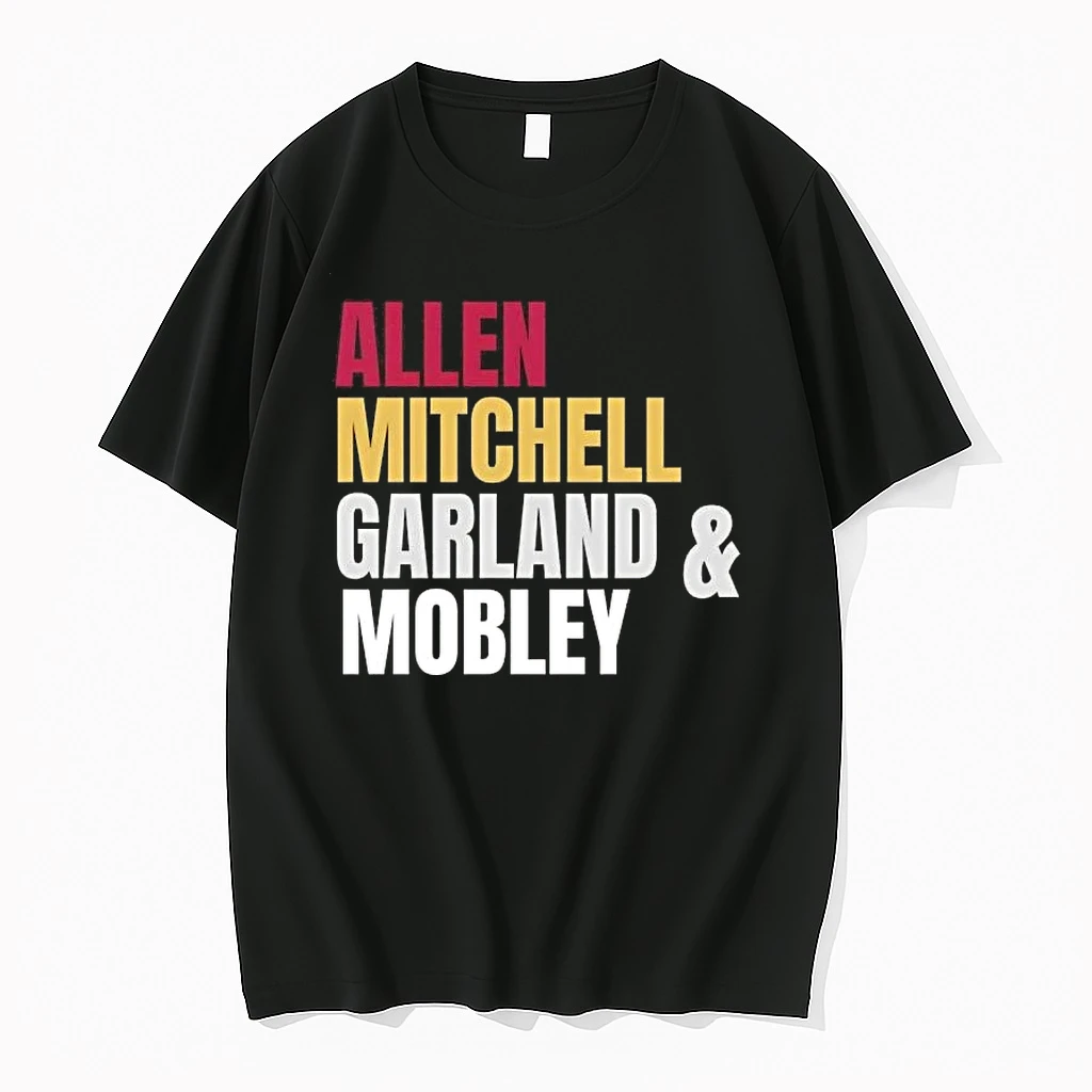 Cleveland Cavaliers Basketball Starting Four Allen Mitchell Garland And Mobley Shirts