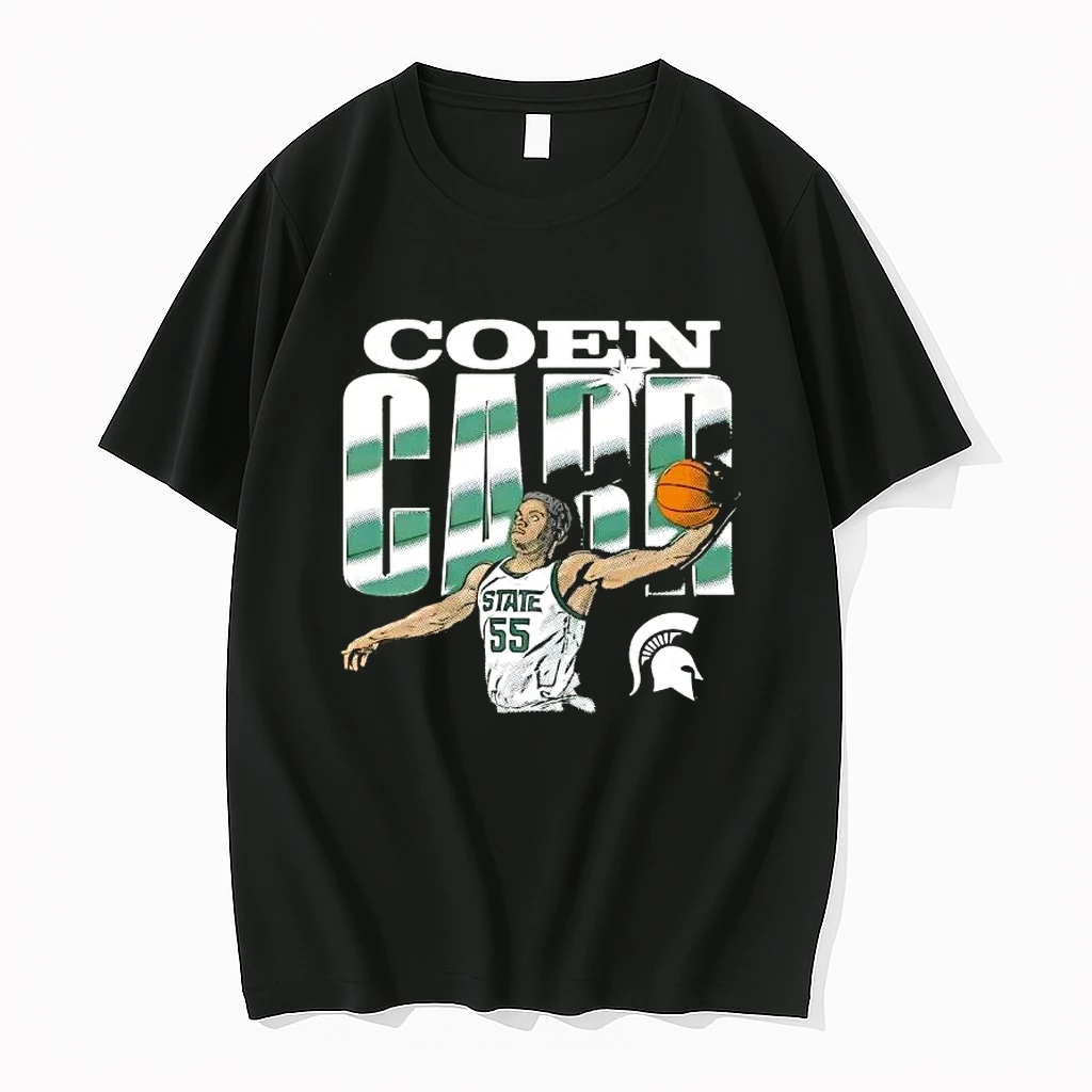 Coen Carr Michigan State Spartans Illustrated Forest Green Shirts