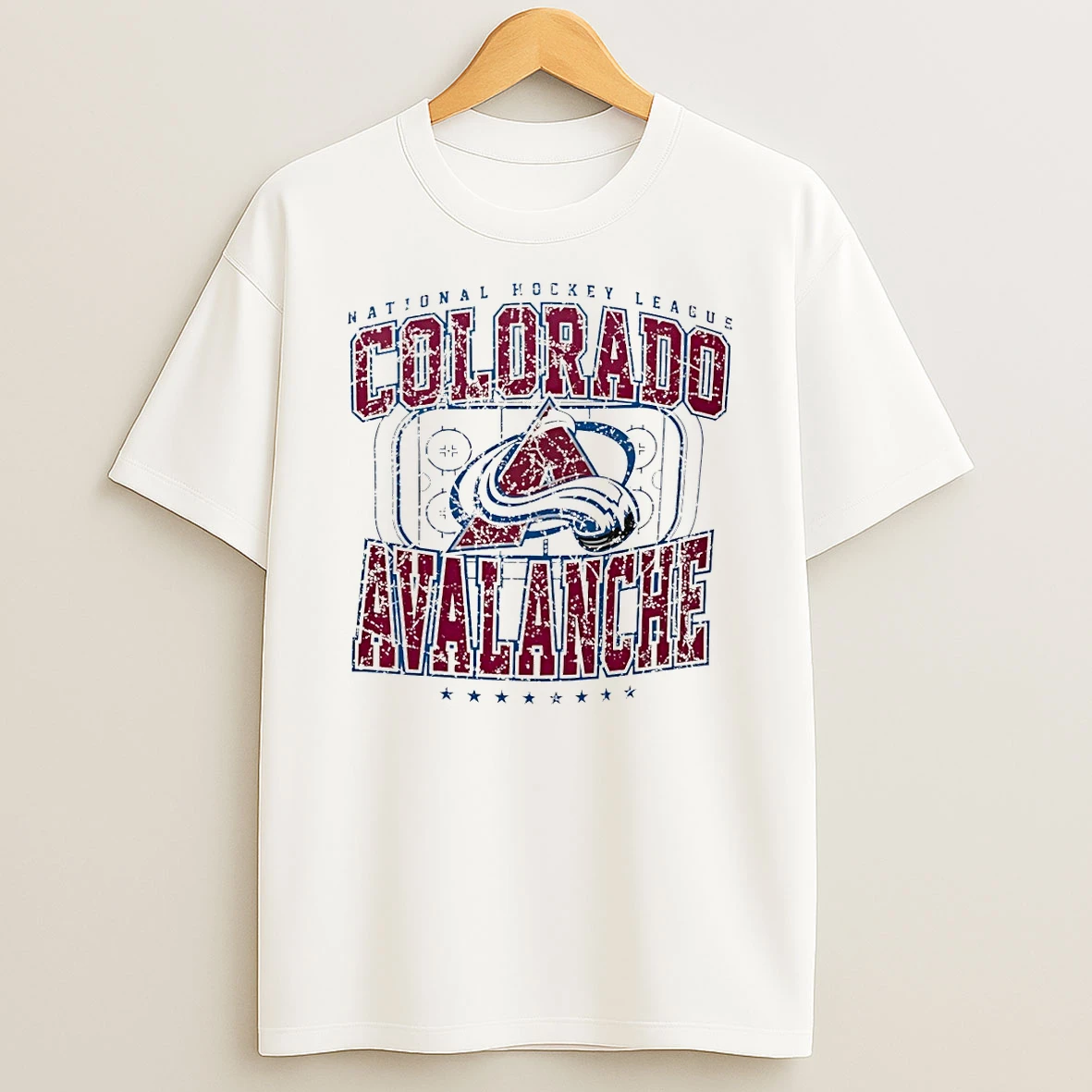 Colorado Avalanche Hockey Starter Distressed Rink National Hockey League 2026 Shirts