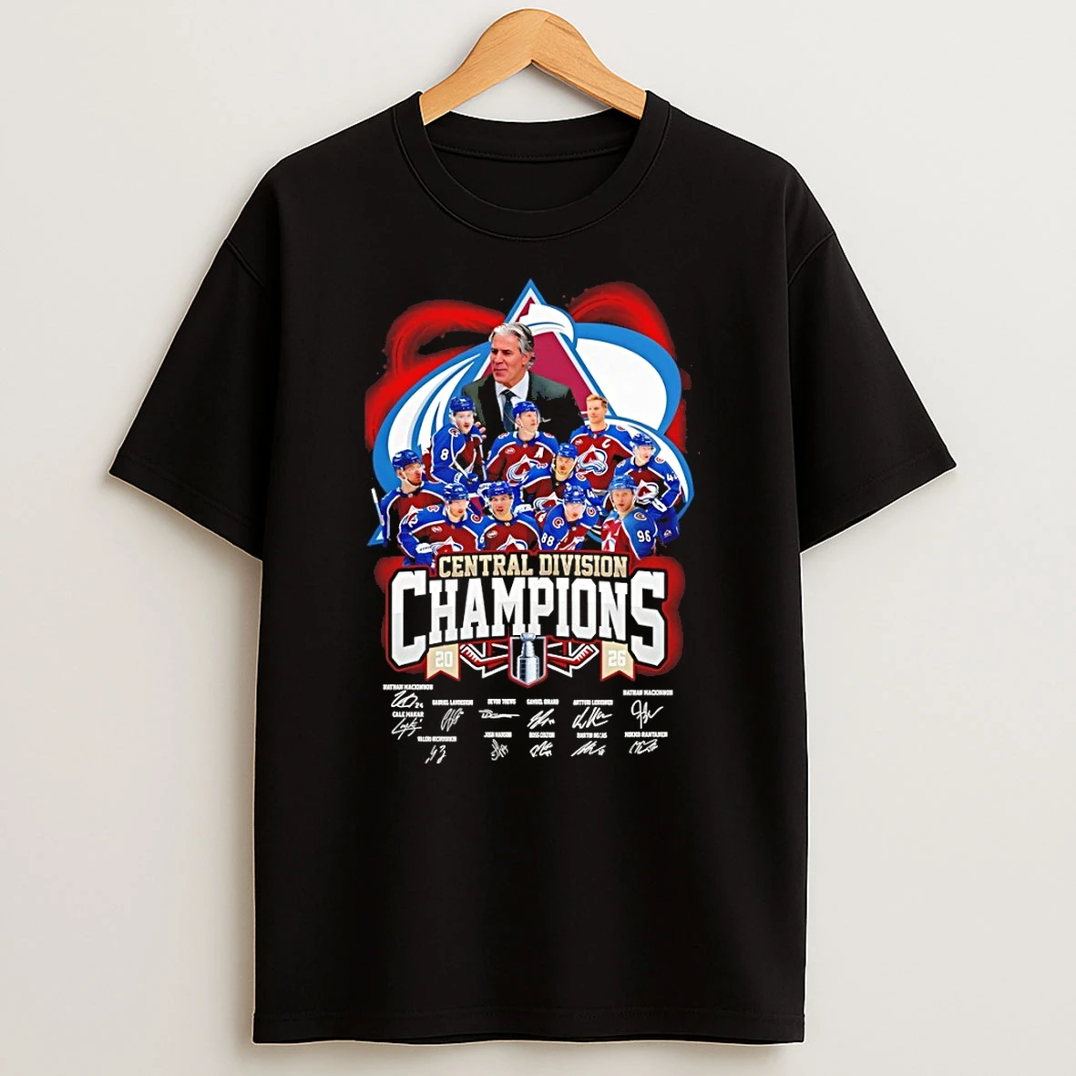 Colorado Avalanche Stanley Cup Central Division Champions 2026 Signatures Shirts