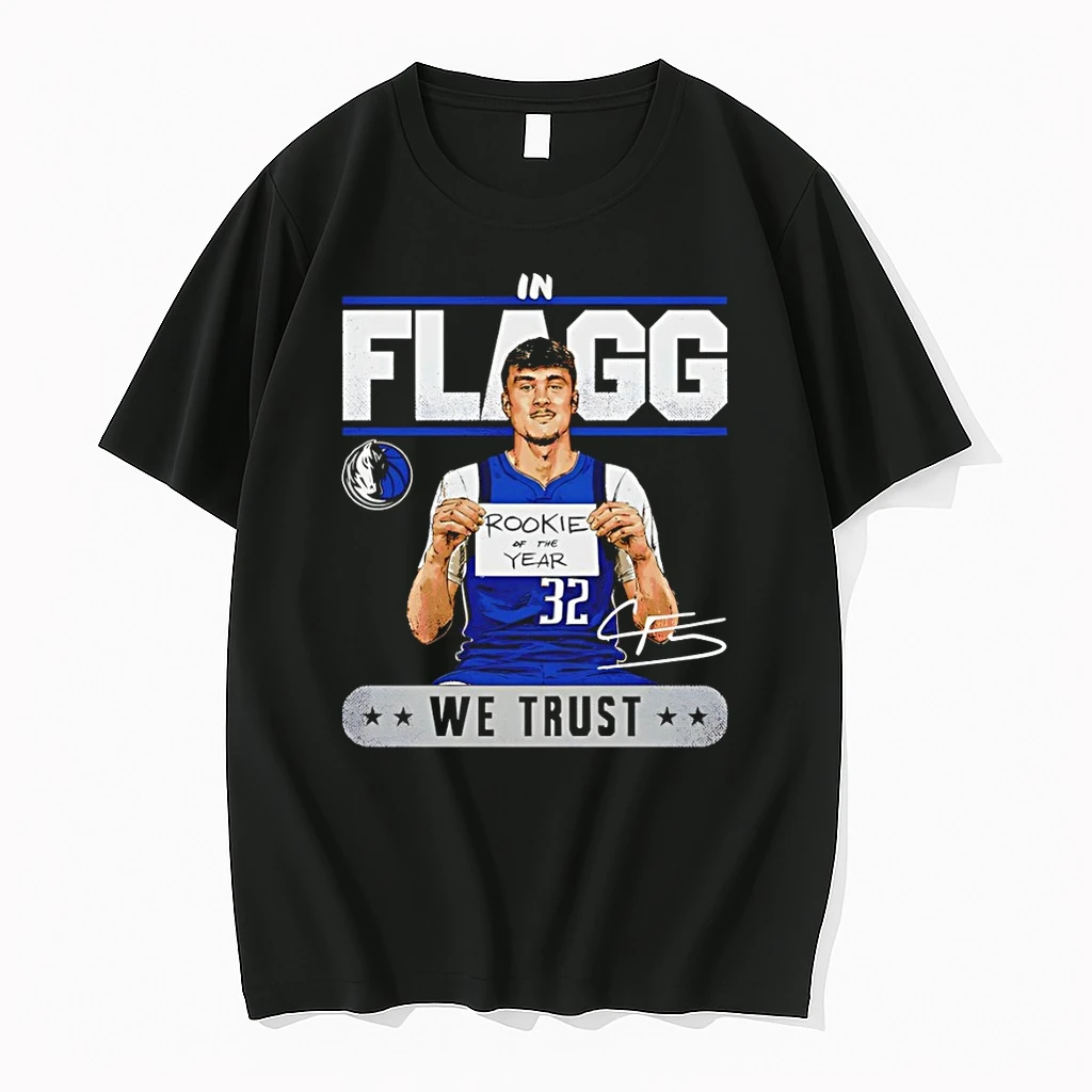Cooper Flagg Dallas Mavericks Basketball Rookie At The Year We Trust Signature Shirts