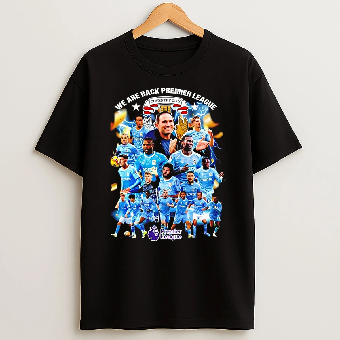 Coventry City Fc We Are Back Premier League Logo Shirts
