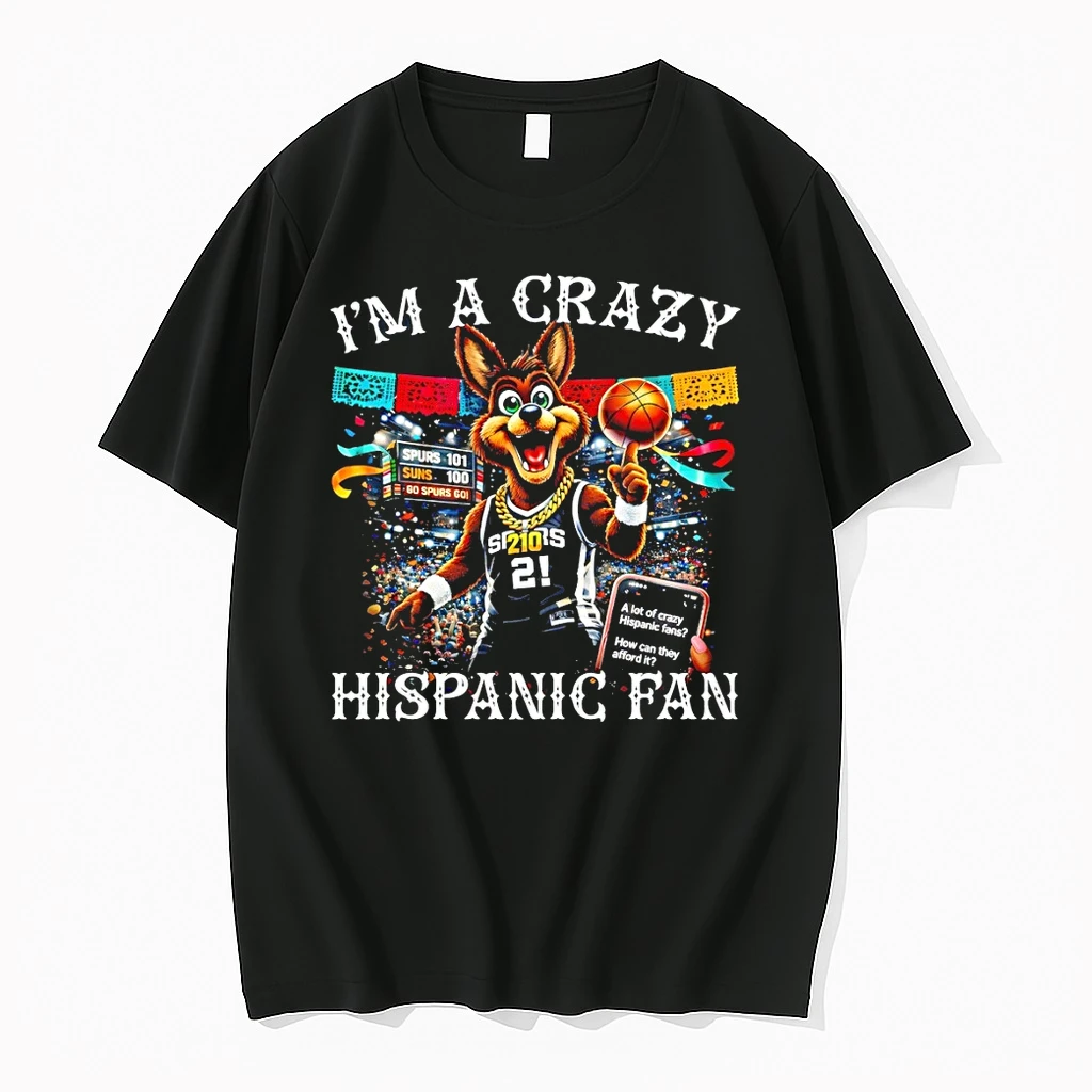 Coyote Im A Crazy Hispanic Fan San Antonio Spurs Basketball Game Day 2026 Shirts