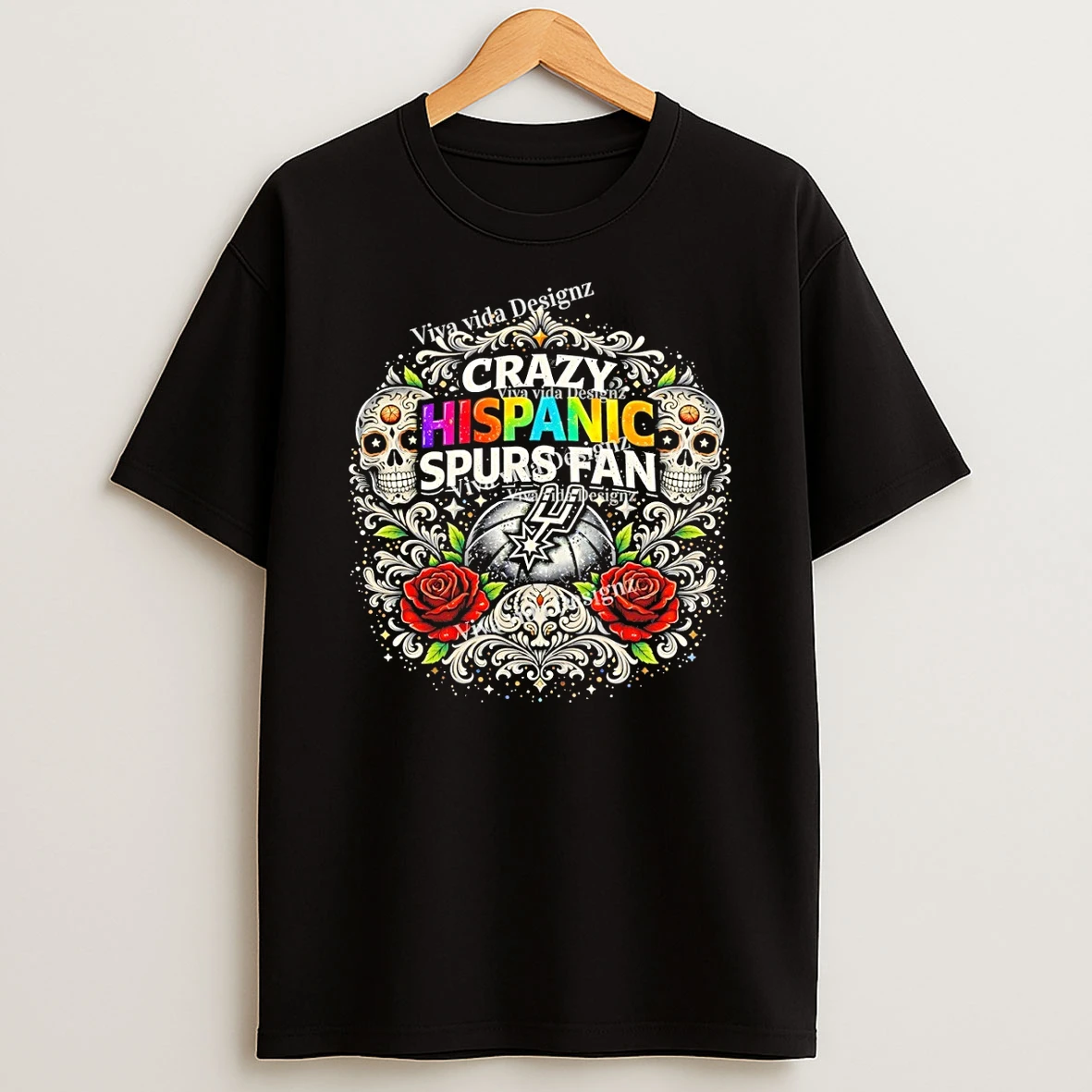 Crazy Hispanic Spurs Fan Sugar Skull San Antonio Spurs Basketball 2026 Shirts