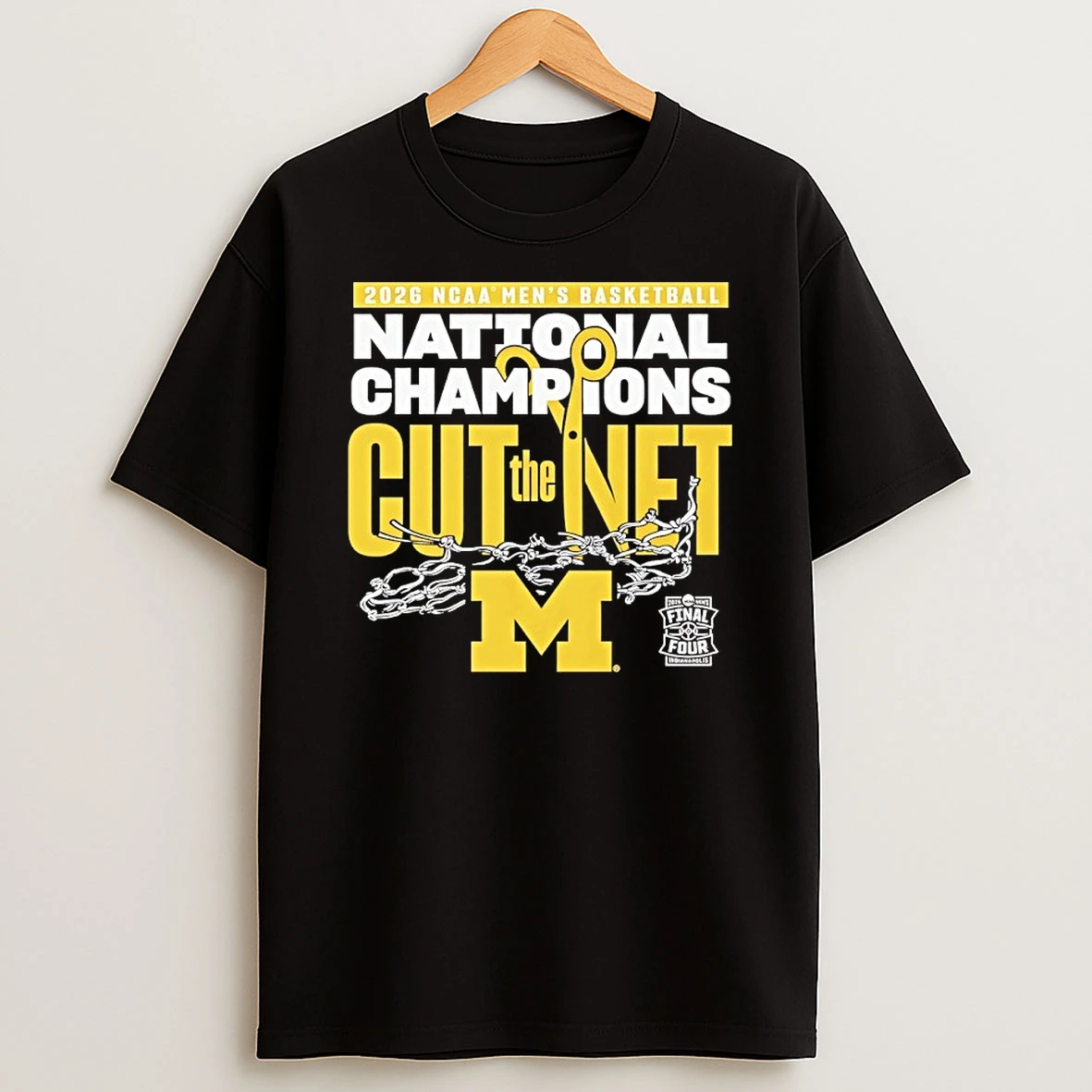 Cut The Net Michigan Mens Basketball 2026 National Champions Shirts