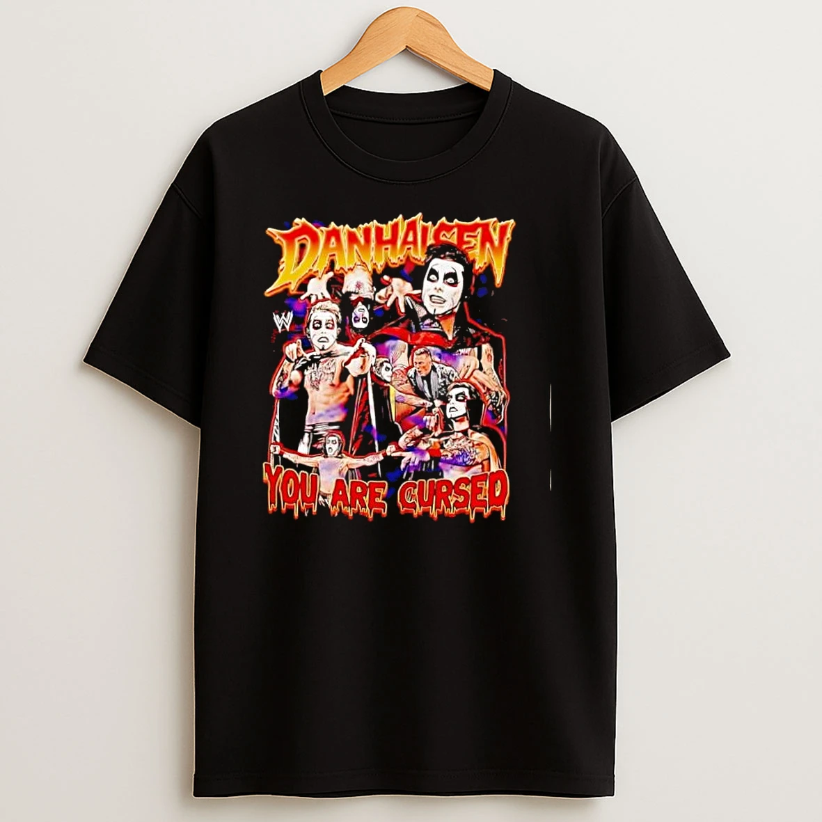 Danhausen Wwe You Are Cursed Wrestling Character Montage Shirts
