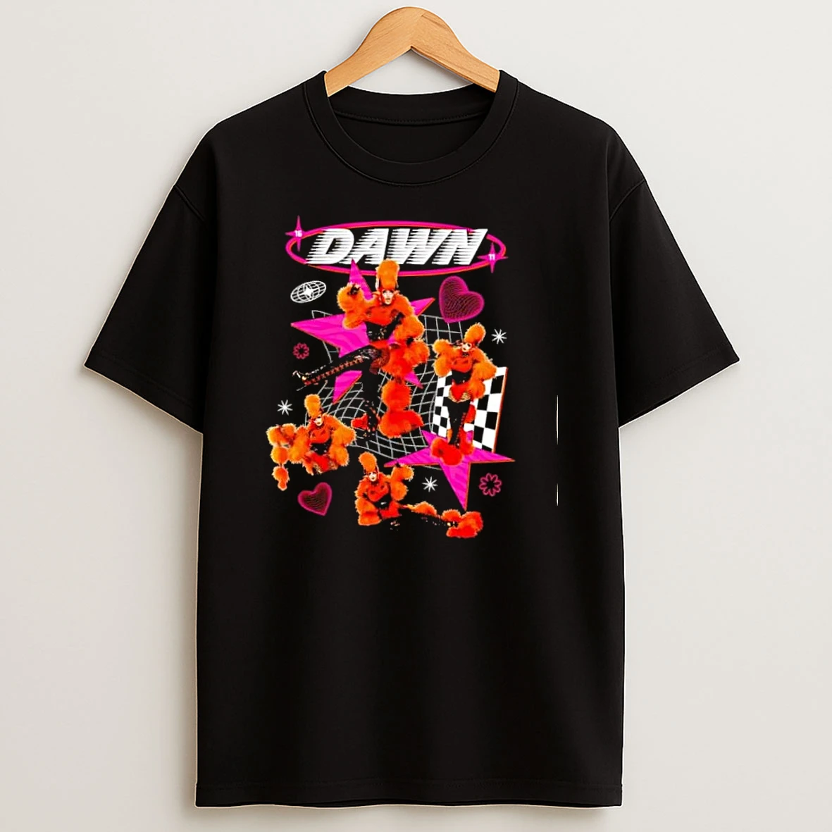 Dawn Orange Furry Starry Retro Y2k Aesthetic Graphic Shirts