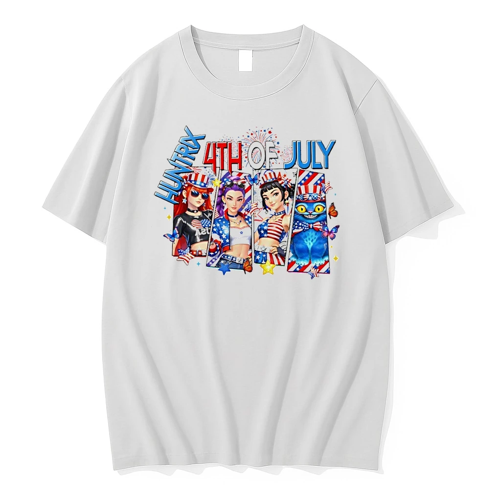 Demon Hunter Huntrix 4th Of July K Pop Girl Independence Day 2026 Shirts