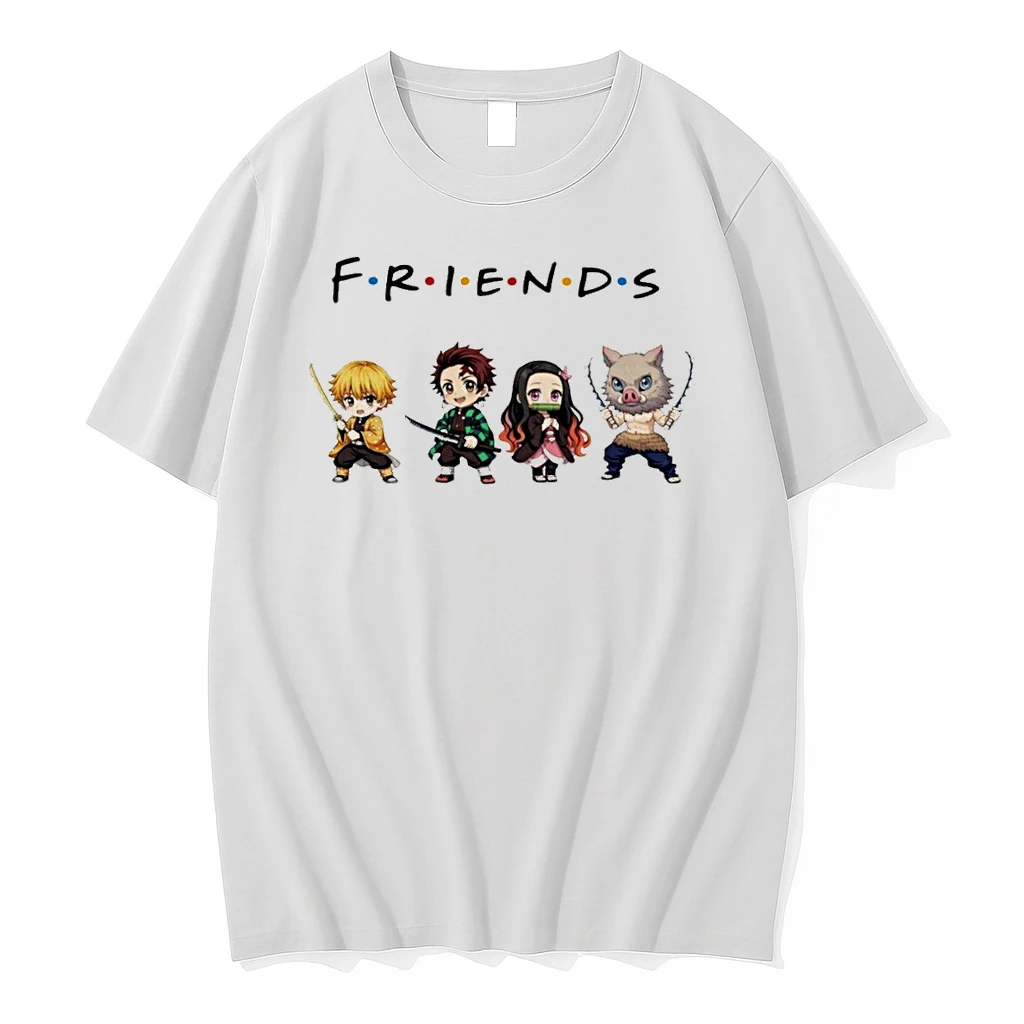 Demon Slayer Chibi Friends Characters Anime Shirts
