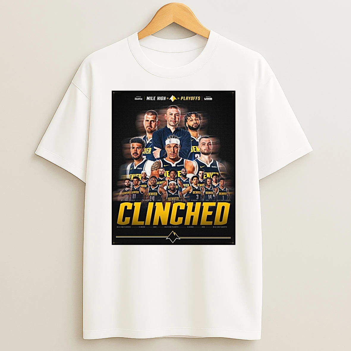 Denver Nuggets 2026 Mile High Playoffs Clinched 2026 Shirts