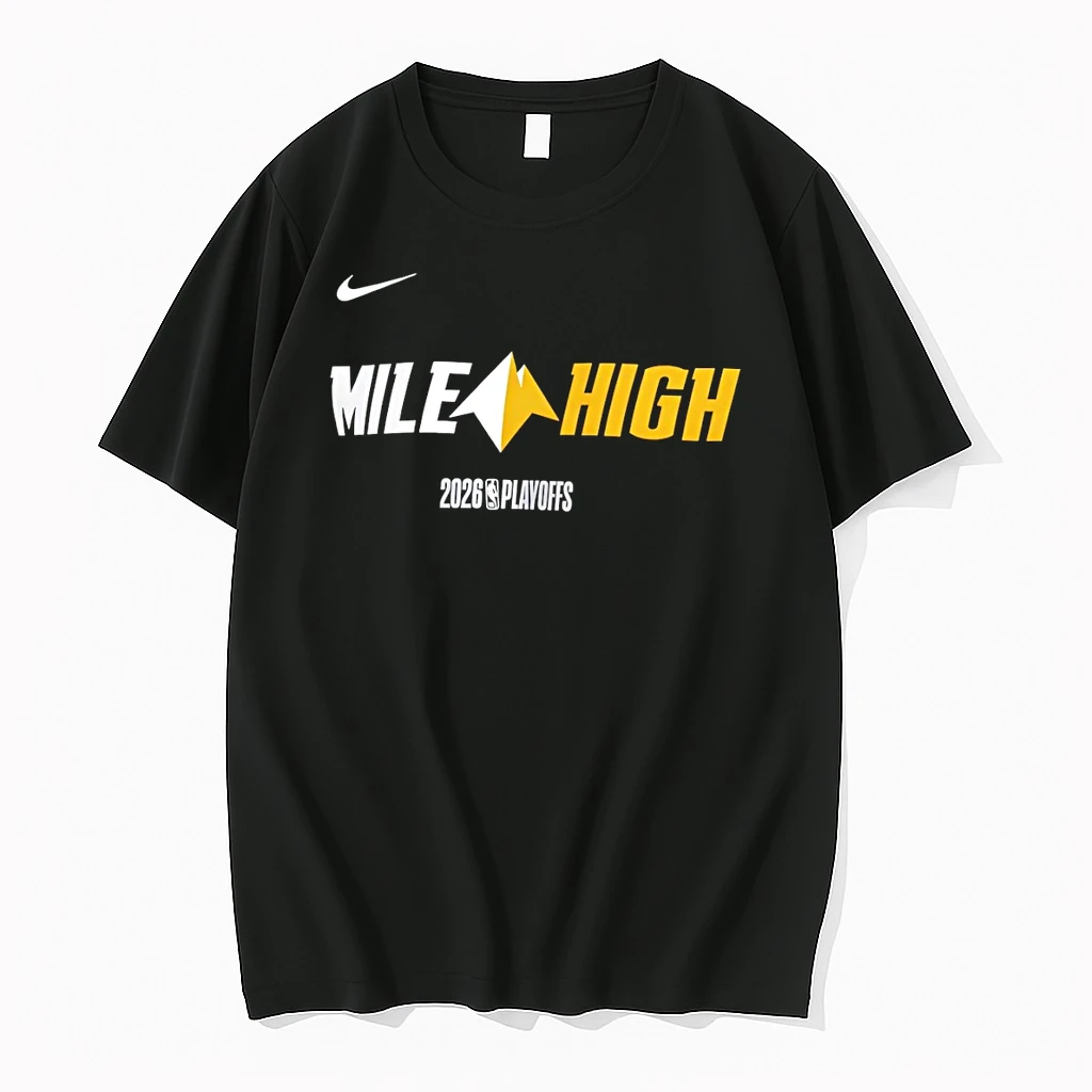 Denver Nuggets Basketball Mile High 2026 Nba Playoffs Nike Logo Shirts