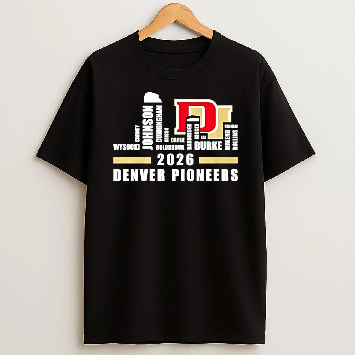 Denver Pioneers Hockey Champions 2026 Players Names City Skyline Shirts