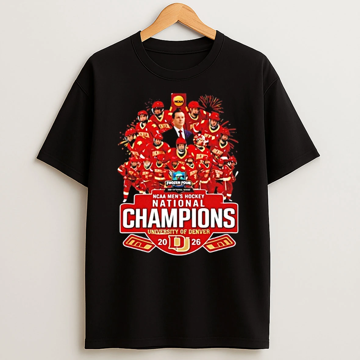 Denver Pioneers Mens Ice Hockey 10x National Champions All Team Shirts