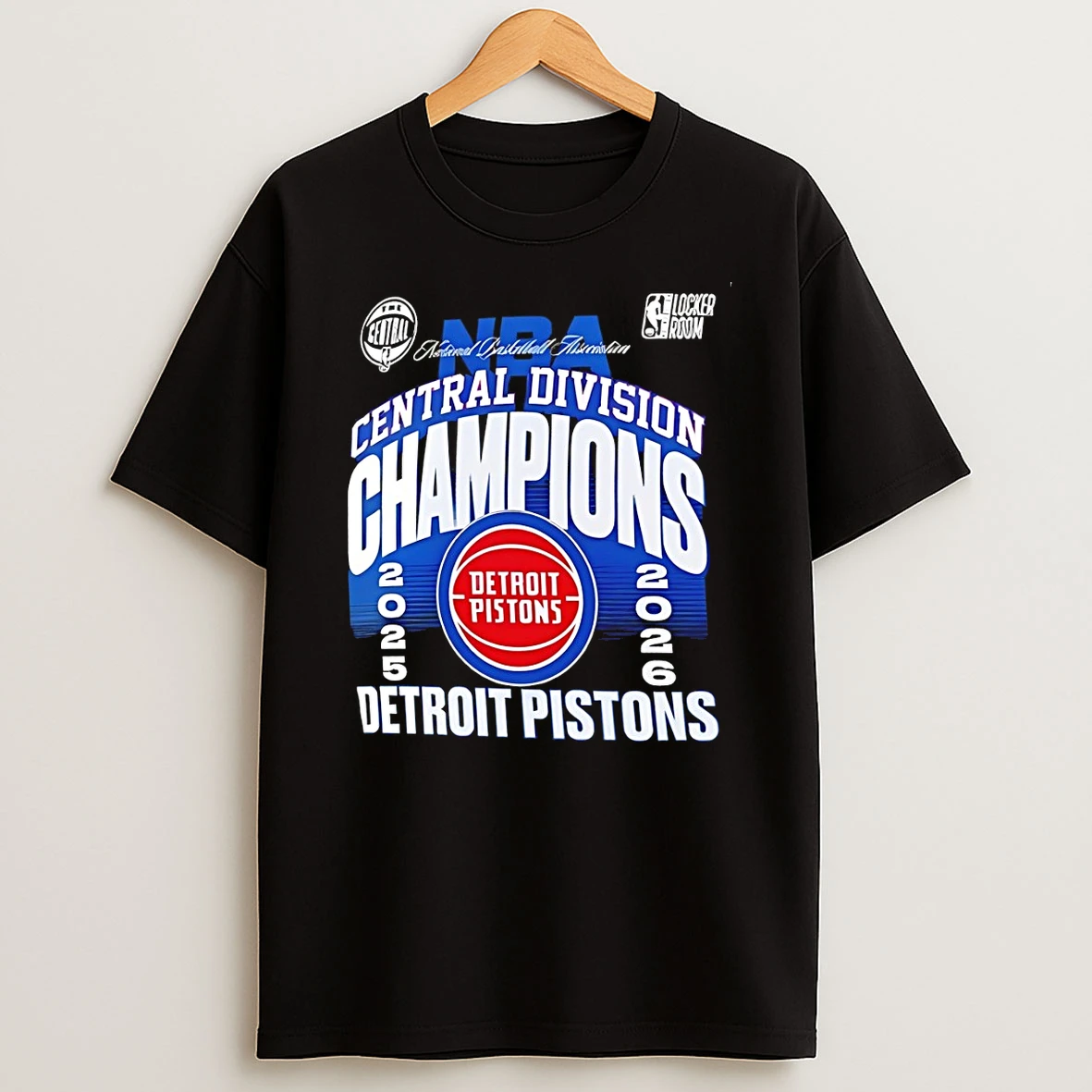 Detroit Pistons Basketball 2025 26 Central Division Champions Nba Shirts