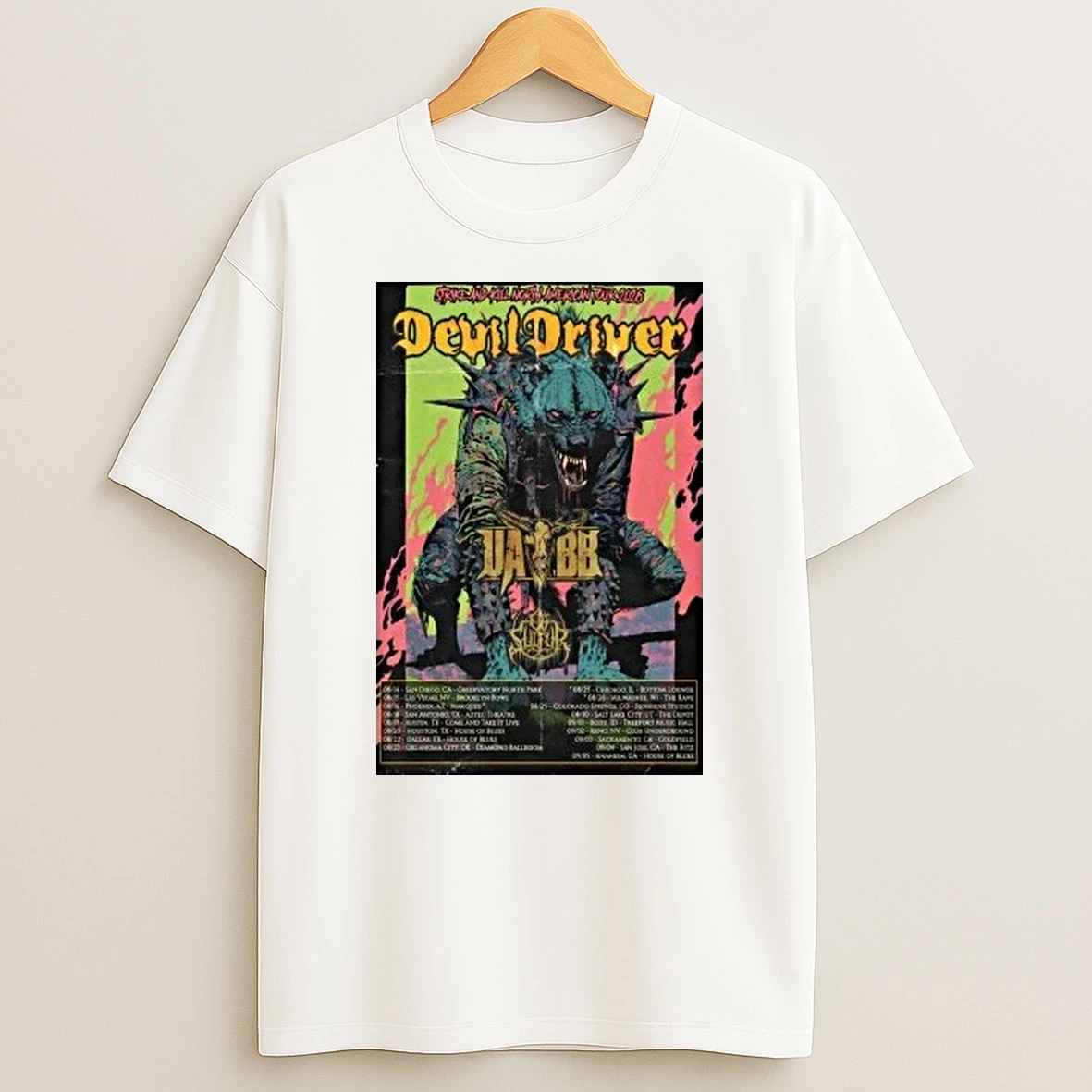 Devildriver Strike And Kill North American Tour 2026 Shirts