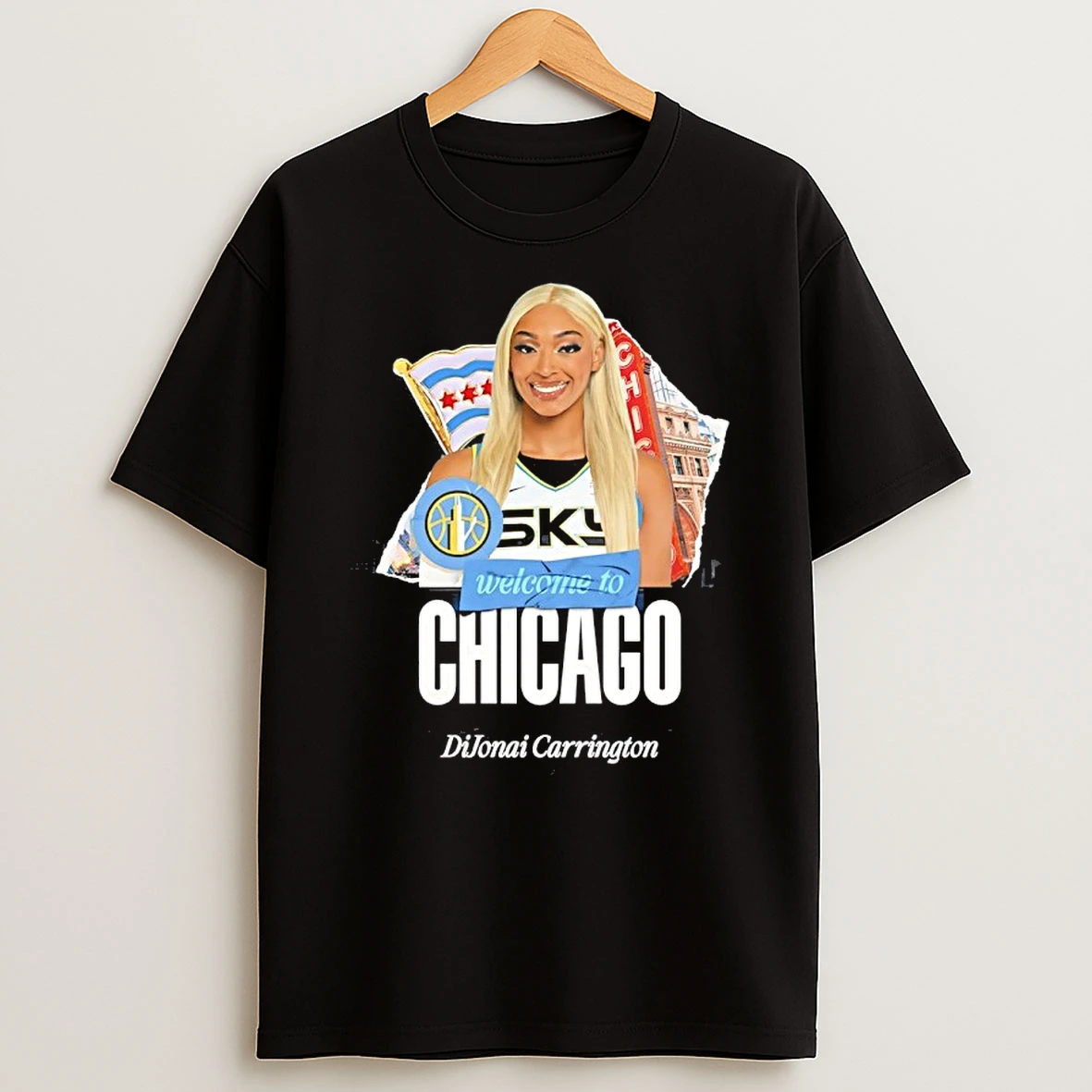 Dijonai Carrington Welcome To Chicago Sky Shirts