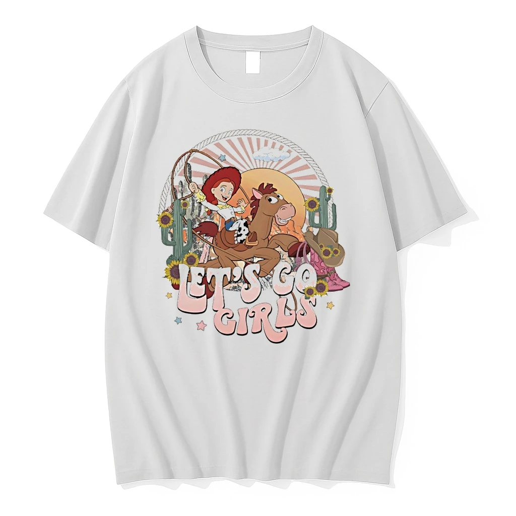 Disney Toy Story Jessie And Bullseye Lets Go Girls Cowgirls Shirts