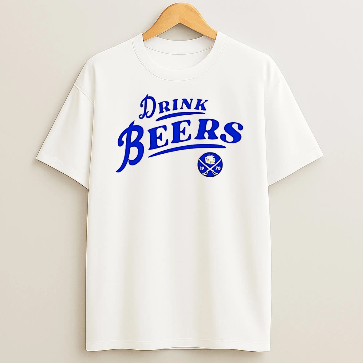 Drink Beers Buffalo Sabres Hockey Nhl 1970 Parody Logo Shirts