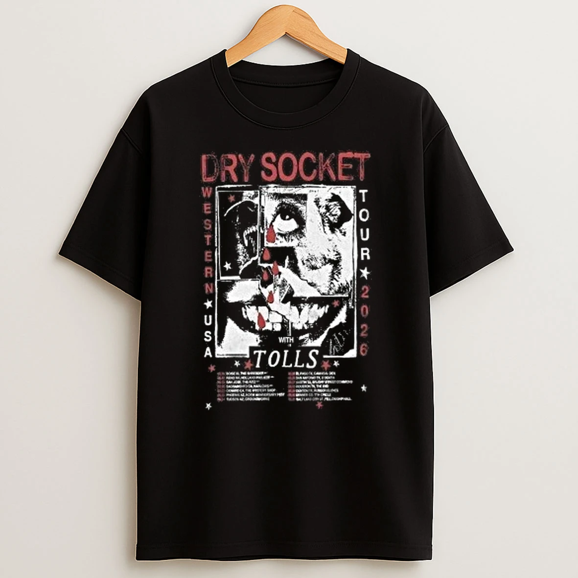 Dry Socket With Tolls Western Us 2026 Shows Shirts