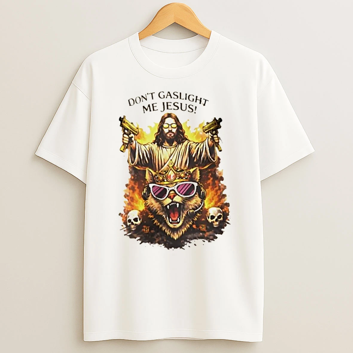 Dungeon Crawler Carl Dont Gaslight Me Jesus Fantasy Bookish Shirts