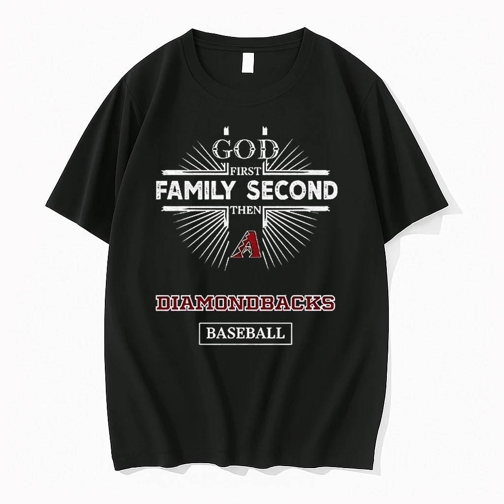 Durt6bmb God First Family Second Then Arizona Diamondbacks Baseball Shirts