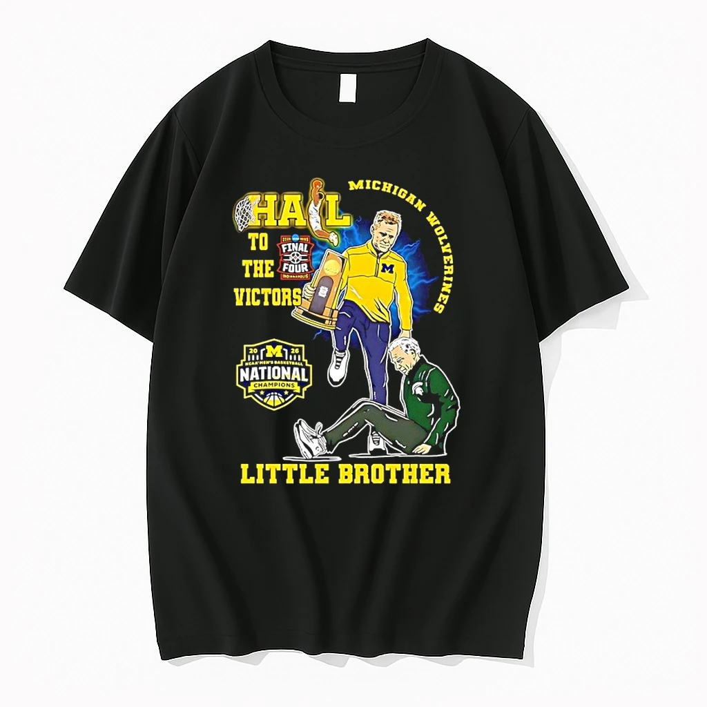 Dusty May Little Brother Tom Izzo Hail To The Victors Michigan 2026 National Champions Shirts