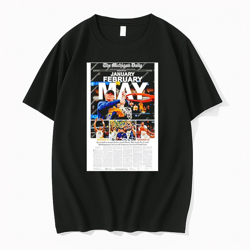 Dusty May Michigan Wolverines Basketball Final Four Newspaper January February May Shirts